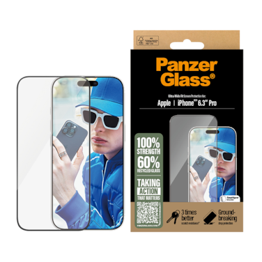 حماية شاشة بانزر جلاس ايفون 16 برو - شاشة كاملة شفاف