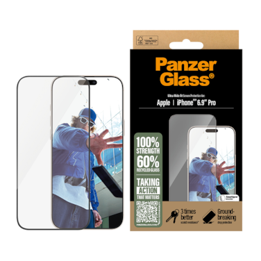 حماية شاشة بانزر جلاس ايفون 16 برو ماكس - شاشة كاملة شفاف