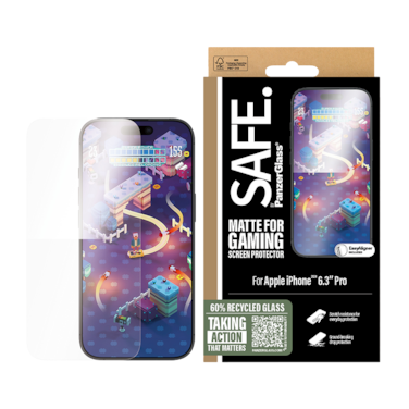 حماية شاشة SAFE بانزر جلاس Gaming ايفون 16 برو - شاشة كاملة شفاف