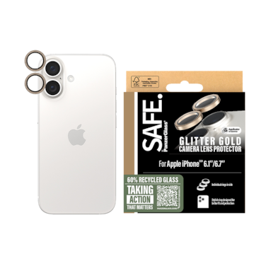 PanzerGlass SAFE Camera Lens Protector iPhone 16 and iPhone 16 Plus - Gold