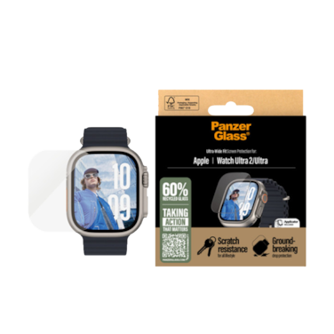 حماية شاشة بانزر جلاس ساعة ابل ووتش الترا 2 و الترا 49 مم - شفاف