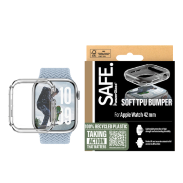 حماية شاشة بانزر جلاس حماية كاملة لساعة ابل سلسلة 10 42 مم مصنوع من مادة TPU - شفاف