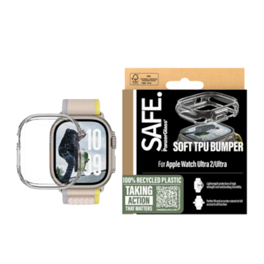 حماية شاشة بانزر جلاس حماية كاملة لساعة ابل الترا 2 مقاس 49 مم مصنوع من مادة TPU - شفاف