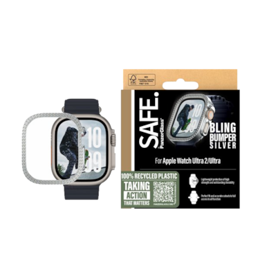 حماية شاشة بانزر جلاس ساعة ابل ووتش الترا 2 49 مم - فضي