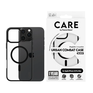 PanzerGlass CARE Case Flagship with MagSafe iPhone 16 Pro Max - Clear Black