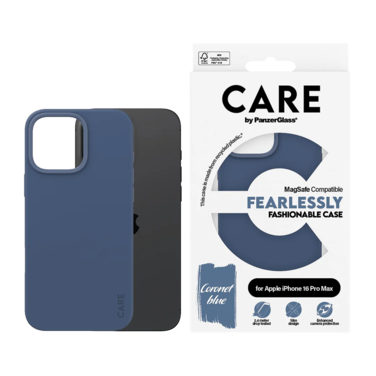 كفر حماية بانزر جلاس CARE يدعم تقنية الماج سيف ايفون 16 برو ماكس - أزرق