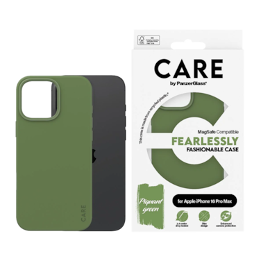 كفر حماية بانزر جلاس CARE يدعم تقنية الماج سيف ايفون 16 برو ماكس - أخضر