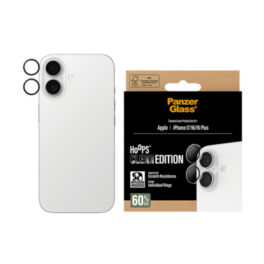 حماية كاميرا بانزر جلاس Hoops منفصلة ايفون 17 - شفاف