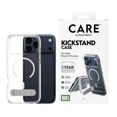 PanzerGlass CARE Features Case with Kickstand Magsafe iPhone 17 Pro Max - Clear