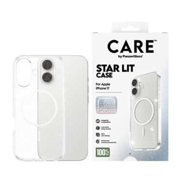 كفر حماية بانزر جلاس CARE فلاقشيب اربان اكسبلورر MagSafe أبيض ايفون 17 - شفاف لامع