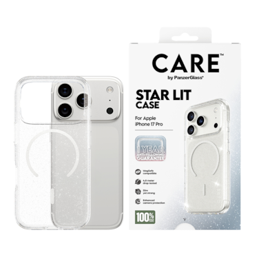 PanzerGlass CARE Flagship Case Urban Explorer Star Lit Wihte MagSafe iPhone 17 Pro - Clear