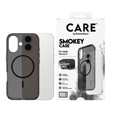 كفر حماية بانزر جلاس CARE فلاقشيب اربان اكسبلورر MagSafe أسود ايفون 17 - سموكي