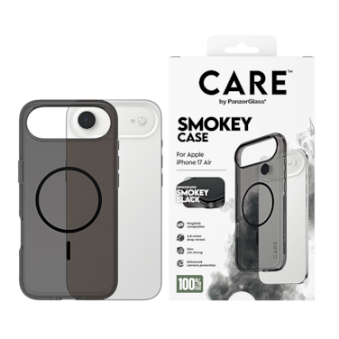 كفر حماية بانزر جلاس CARE فلاقشيب اربان اكسبلورر MagSafe أسود ايفون 17 اير - سموكي