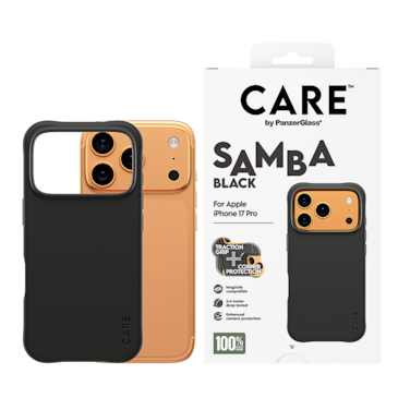 كفر حماية بانزر جلاس CARE فاشيونابل سامبا يدعم MagSafe ايفون 17 برو - أسود