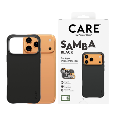 كفر حماية بانزر جلاس CARE فاشيونابل سامبا يدعم MagSafe ايفون 17 برو ماكس - أسود
