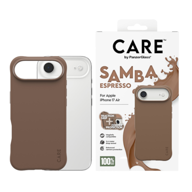 كفر حماية بانزر جلاس CARE فاشيونابل سامبا يدعم MagSafe ايفون 17 اير - اسبريسو