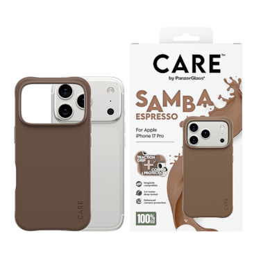 كفر حماية بانزر جلاس CARE فاشيونابل سامبا يدعم MagSafe ايفون 17 برو - اسبريسو