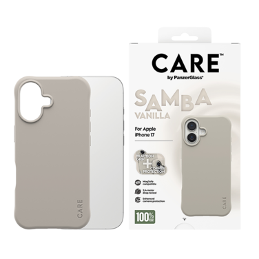 كفر حماية بانزر جلاس CARE فاشيونابل سامبا يدعم MagSafe ايفون 17 - فانيلا