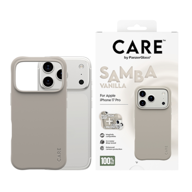 كفر حماية بانزر جلاس CARE فاشيونابل سامبا يدعم MagSafe ايفون 17 برو - فانيلا