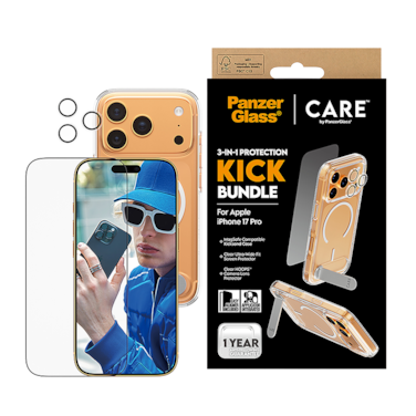 PanzerGlass CARE Protection Package 3-in-1 Feature Kick iPhone 17 Pro - Clear