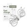 سلك شاحن امباور بانزر جلاس Racing من USB-C إلى USB-C بطول 1.2 م وبقوة 240 واط - أبيض