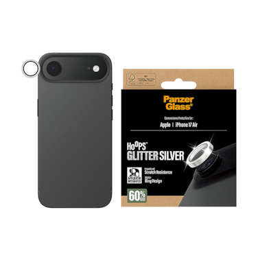 حماية كاميرا بانزر جلاس Hoops منفصلة إطار فضي لامع ايفون 17 اير - شفاف