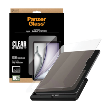 حماية شاشة بانزر جلاس مع أداة التركيب ايباد اير 11 انش 2024/2025 - شاشة كاملة شفاف