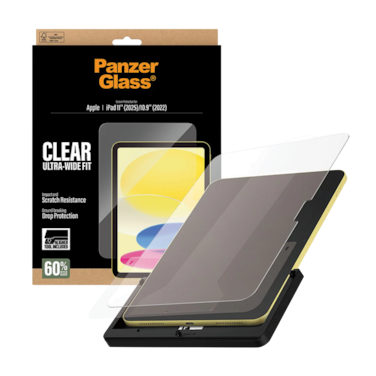 حماية شاشة بانزر جلاس مع أداة التركيب ايباد 11 انش 2025   ايباد 10.9 انش 2022 - شاشة كاملة شفاف