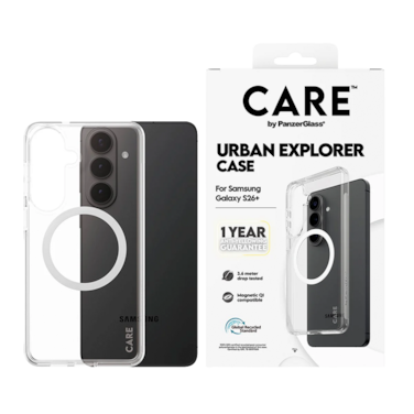 PanzerGlass CARE Urban Explorer Case with White Qi Samsung Galaxy S26 Plus - Clear