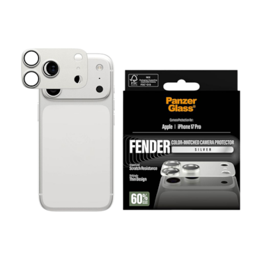 حماية كاميرا بانزر جلاس Fender كاملة ايفون 17 برو - فضي