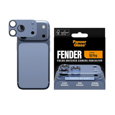 حماية كاميرا بانزر جلاس Fender كاملة ايفون 18 برو - أزرق