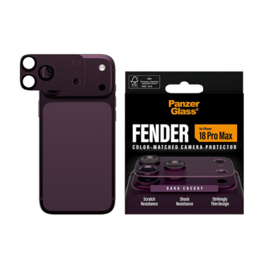 حماية كاميرا بانزر جلاس Fender كاملة ايفون 18 برو ماكس - عنابي