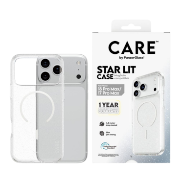 كفر حماية بانزر جلاس CARE ستار لت MagSafe ايفون 18 برو ماكس - شفاف لامع