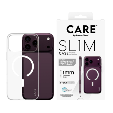 كفر حماية بانزر جلاس CARE نحيف SL1M مع MagSafe ايفون 18 برو ماكس - شفاف