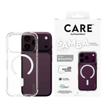 كفر حماية بانزر جلاس CARE سامبا MagSafe ايفون 18 برو - شفاف
