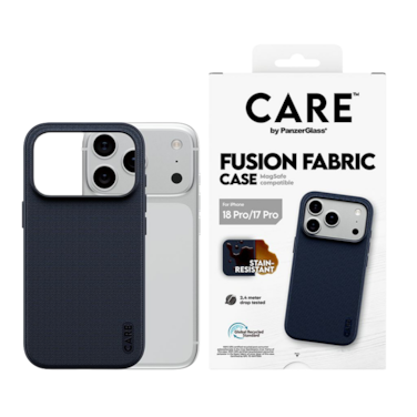 كفر حماية بانزر جلاس CARE فيوجن فابريك MagSafe ايفون 18 برو - أزرق داكن