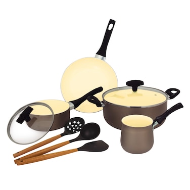 سويت هوم طقم طبخ سيراميك 9 قطع