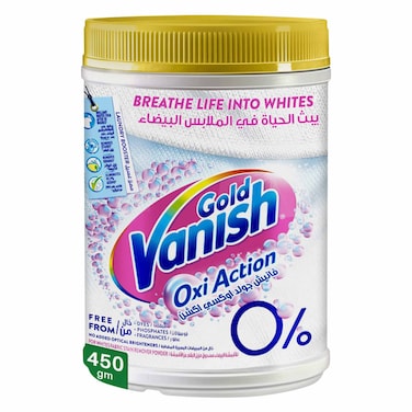 Vanish Gold Fabric Oxi Action Stain Remover Powder 450g - White Clothes