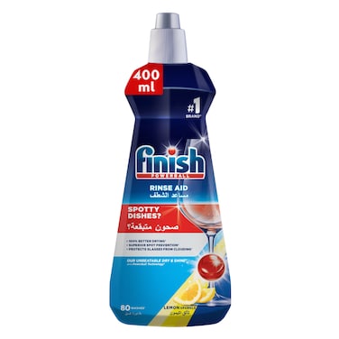 Finish Dishwasher Rinse Aid, Lemon Sparkle Scent, 400ml
