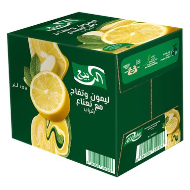 الربيع مشروب ليمون ونعناع بريميوم 1 لتر × 8