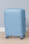 W.O.K 20" Lightweight Hard Shell Cabin Trolley &ndash; Polypropylene Luggage With Spinner Wheels &amp; Number Lock &ndash; Blue