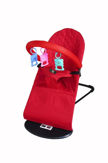 كرسي هزاز للأطفال بثلاث مراحل من كيكيبي – أحمر