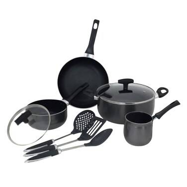 سويت هوم طقم طبخ ضد الالتصاق 9 قطع