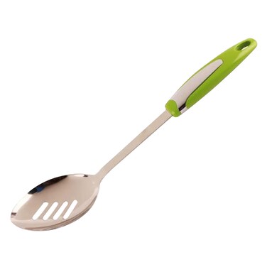 Meadows Stainless Steel Slotted Spoon 32cm Green/Silver