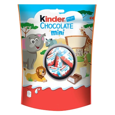 Kinder Chocolate Mini Milk Chocolate Bars With Milky Filling, Multi Pack, 20 Individually Wrapped Pieces, 120g