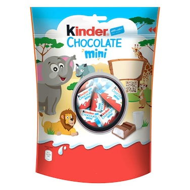 Kinder Chocolate Mini Milk Chocolate Bars With Milky Filling, Multi Pack, 20 Individually Wrapped Pieces, 120g