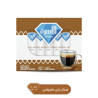 الأسرة سكر بني طبيعي 5 جرام × 100 مغلف