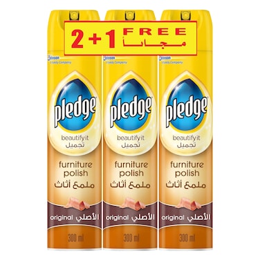 بليدج بخاخ ملمع ومنظف الأثاث،(عبوتين والثالث مجانا) 300 مل