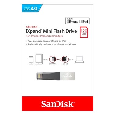 SanDisk 128 GB IXpand Mini USB 3.0 Flash Drive - SDIX40N-128G-GN6NE