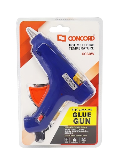 Glue Gun 60W, High Temperature, Electric Adhesive Tool - Navy Blue